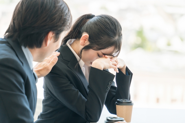 ストレス反応の女性